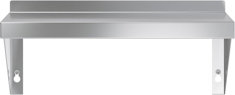 AmGood 08" Width x 16" Length | Stainless Steel Wall Shelf | Square Edge | Metal Shelving | Heavy Duty | Commercial Grade | Wall Mount | NSF Certified - Image 4